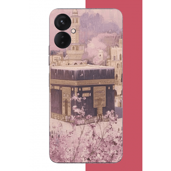 Tecno Spark 9 Pro Uyumlu pembe çiçekli kabe UV Baskılı Silikon Kılıf