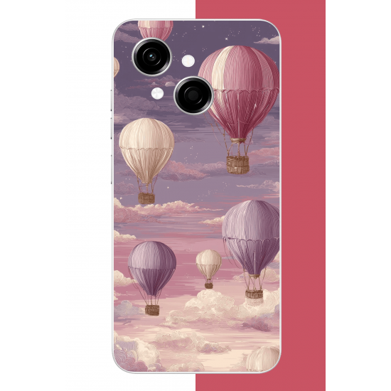 Tecno Spark GO 1 Uyumlu uçan balon UV Baskılı Silikon Kılıf Tecno Spark GO 1 Uyumlu uçan balon UV Baskılı Silikon Kılıf