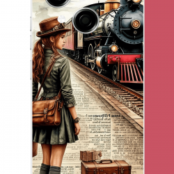 Tecno Spark GO 1 Uyumlu vintage tren UV Baskılı Silikon Kılıf
