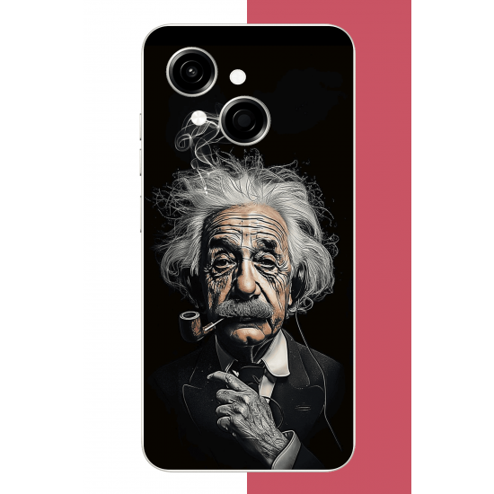 Tecno Spark GO 1 Uyumlu einstein UV Baskılı Silikon Kılıf Tecno Spark GO 1 Uyumlu einstein UV Baskılı Silikon Kılıf