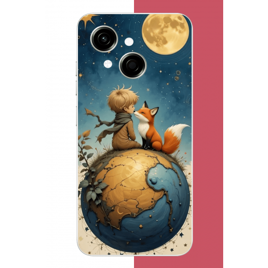 Tecno Spark GO 1 Uyumlu küçük prens4 UV Baskılı Silikon Kılıf