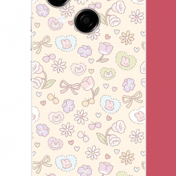 Tecno Spark GO 1 Uyumlu lale fiyonklu pattern UV Baskılı Silikon Kılıf