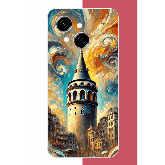 Tecno Spark GO 1 Uyumlu Galata UV Baskılı Silikon Kılıf