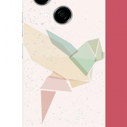Tecno Spark GO 1 Uyumlu origami kuş UV Baskılı Silikon Kılıf