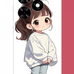 Tecno Spark Go 2024 Uyumlu kawaii beyaz sweatshirt kız UV Baskılı Silikon Kılıf