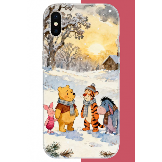 iPhone XS MAX Uyumlu Winnie The Pooh2 UV Baskılı Silikon Kılıf