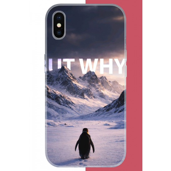 iPhone XS MAX Uyumlu Nihilist Penguen UV Baskılı Silikon Kılıf
