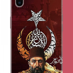 iPhone XS MAX Uyumlu Abdulhamit UV Baskılı Silikon Kılıf