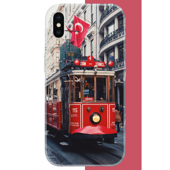 iPhone XS MAX Uyumlu Taksim1 UV Baskılı Silikon Kılıf