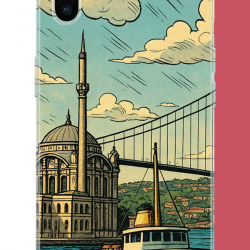 iPhone XS MAX Uyumlu İstanbul UV Baskılı Silikon Kılıf