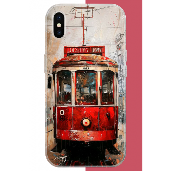 iPhone XS MAX Uyumlu Taksim Tramvay UV Baskılı Silikon Kılıf