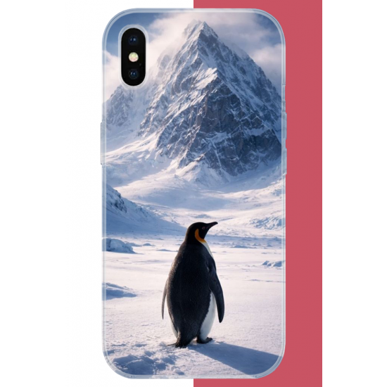 iPhone XS MAX Uyumlu nihilist Penguen2 UV Baskılı Silikon Kılıf