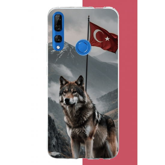 Honor 9X Uyumlu Ulu Kurt UV Baskılı Silikon Kılıf