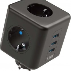 Winnboss WN-3440 Akım Korumalı Isıya Dayanıklı 3 lü Duvar Tipi Priz