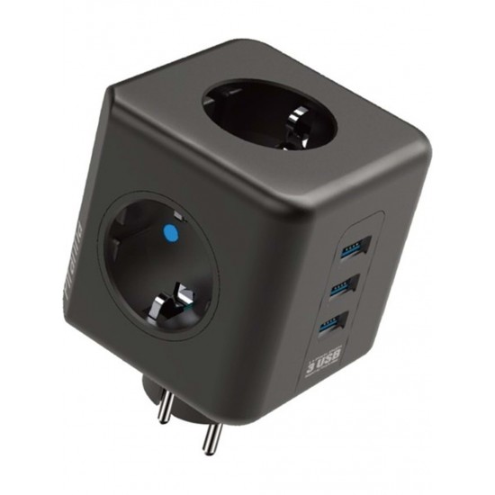 Winnboss WN-3440 Akım Korumalı Isıya Dayanıklı 3 lü Duvar Tipi Priz